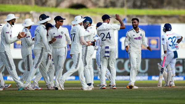 Rishabh Pant’s 100th six, Manav Suthar’s double strike put India on brink of Galle victory