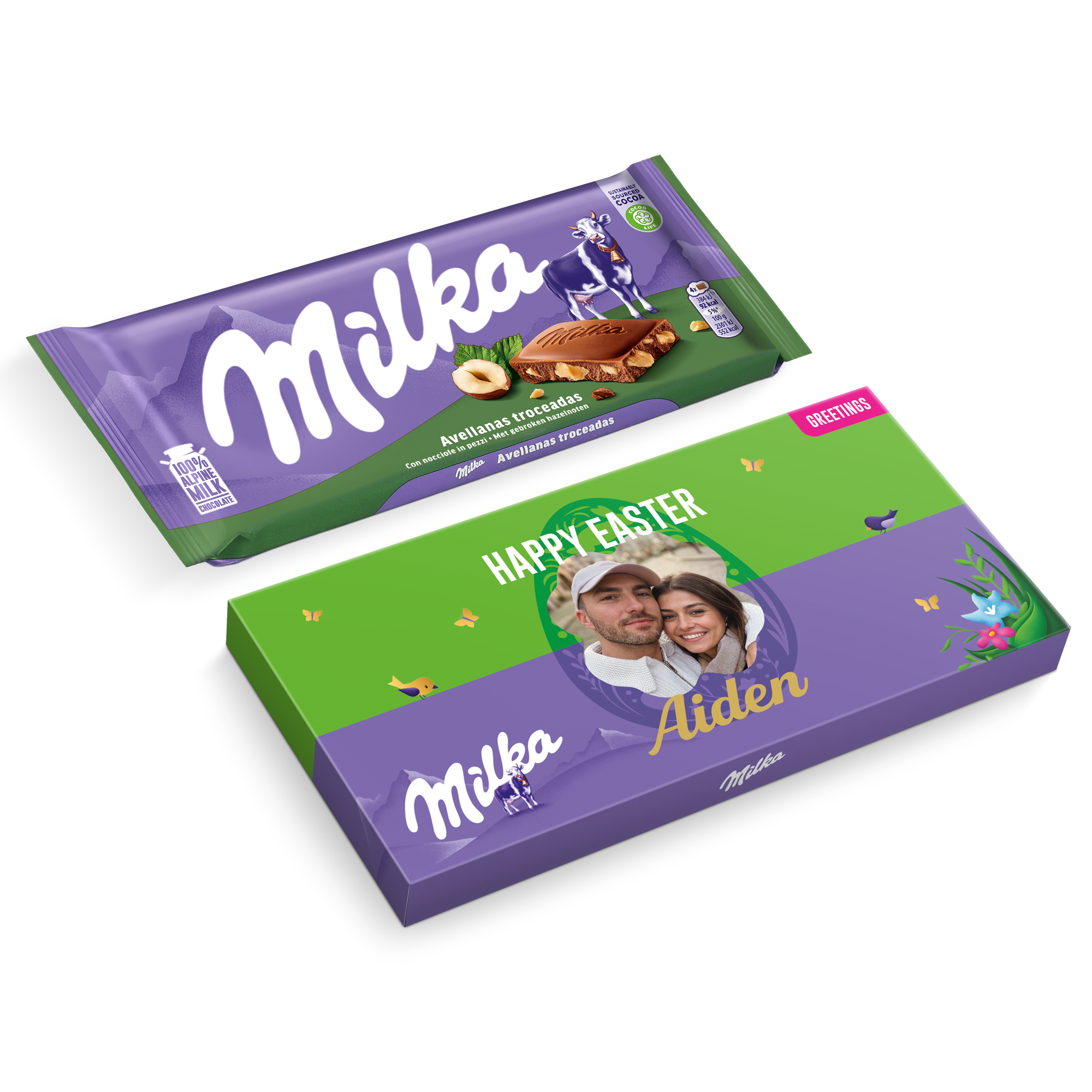 Személyre szabott Milka csokoládé - Mogyorós