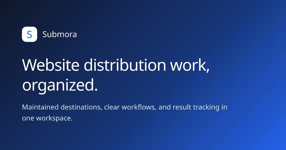 Backlink Submission & Link Management | Submora