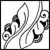 Zentangle pattern: Icantoo. Image © Linda Farmer and TanglePatterns.com. ALL RIGHTS RESERVED. You may use this image for your personal non-commercial reference only. The unauthorized pinning, reproduction or distribution of this copyrighted work is illegal.