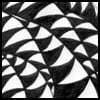 Zentangle pattern: JawZ. Image © Linda Farmer and TanglePatterns.com. ALL RIGHTS RESERVED. You may use this image for your personal non-commercial reference only. The unauthorized pinning, reproduction or distribution of this copyrighted work is illegal.
