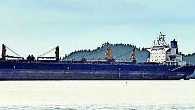Foreign ship sinks near Paradip, crew in lifeboats