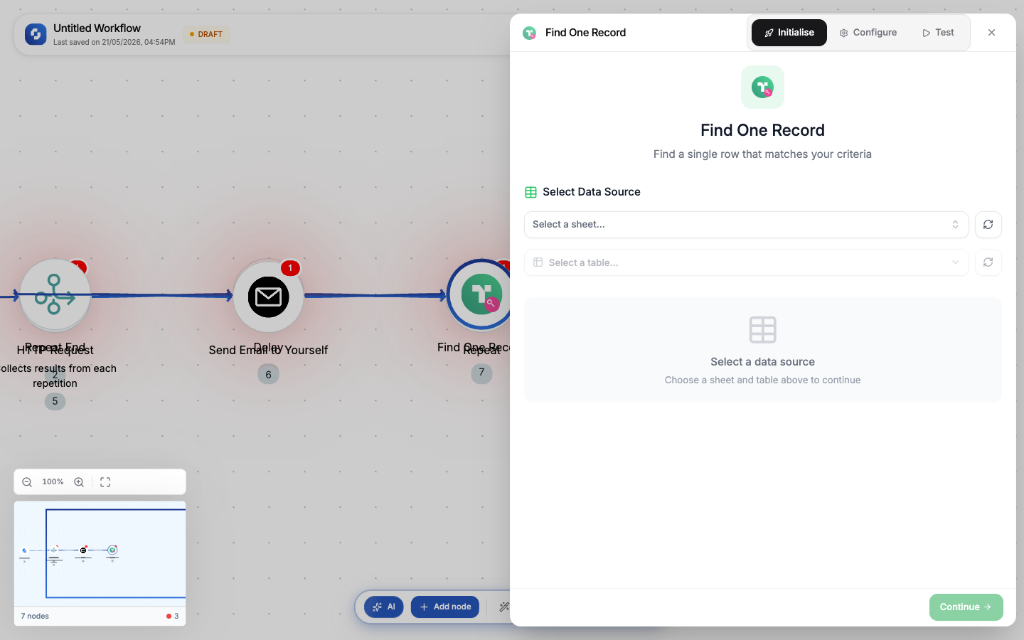 Find Record config