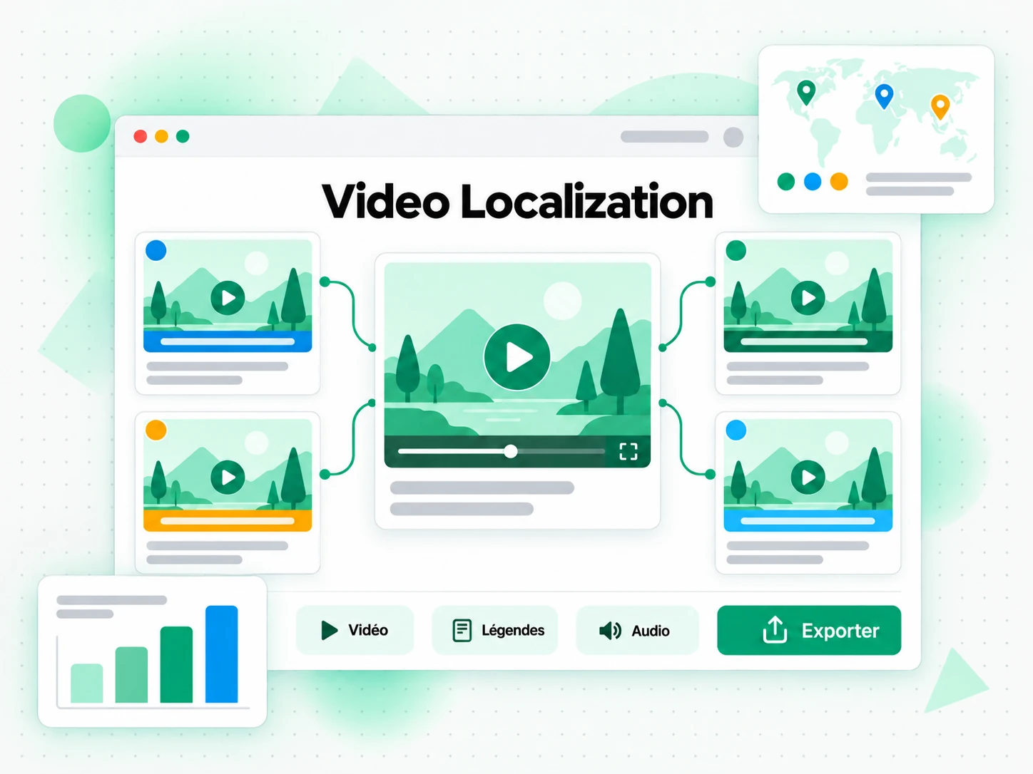 Video Localization : variantes publicitaires localisées à partir d'une seule transcription