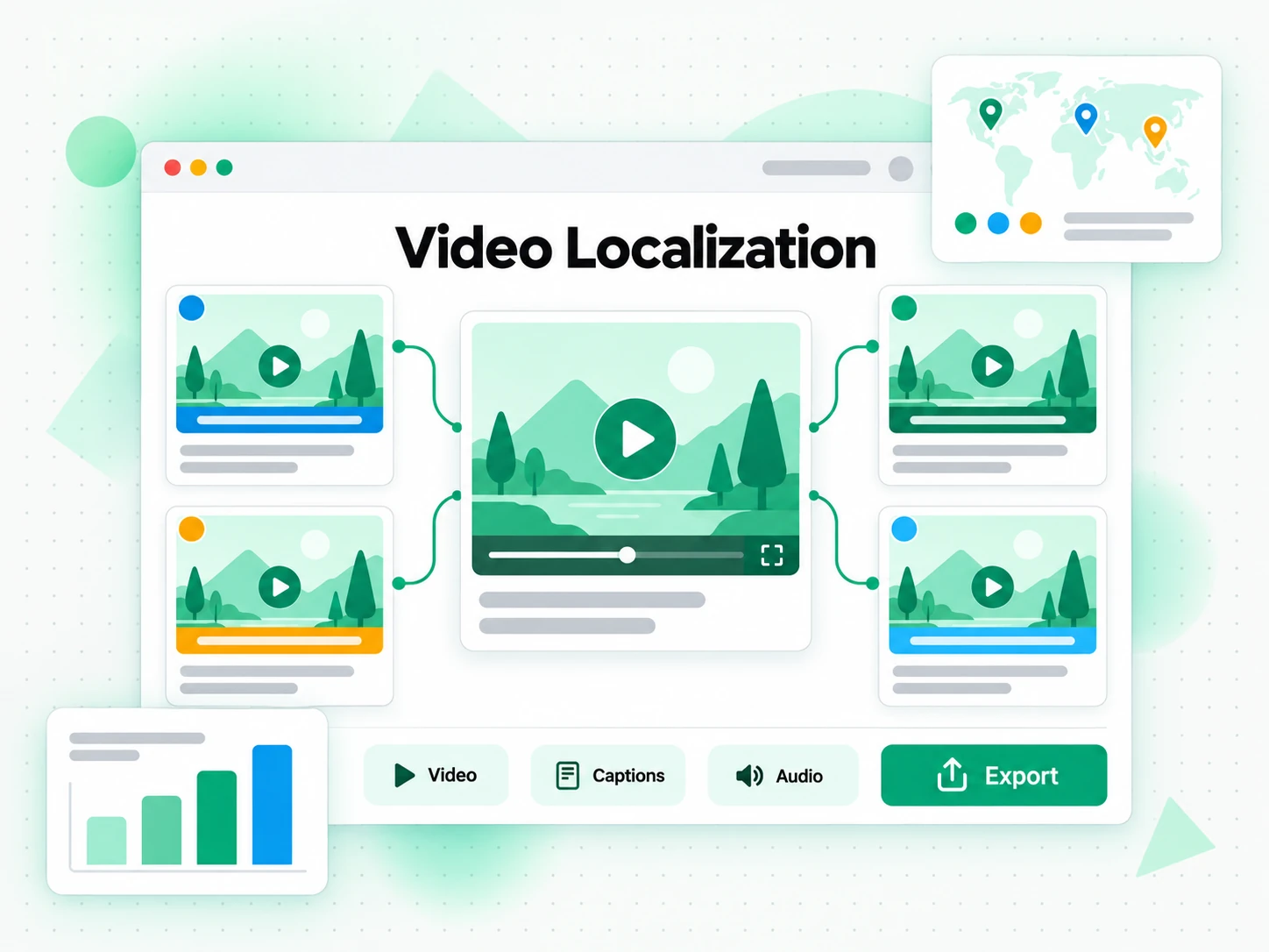 Video Localization: localized ad variations created from one video transcript