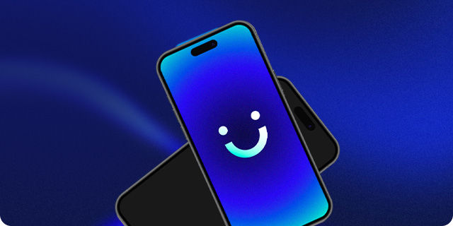 two visible phones held in the air