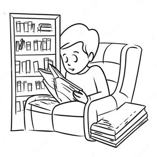 Página para colorear de Lectura