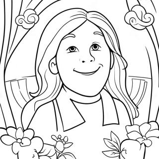 Página para Colorear de Versículo Bíblico Alegre