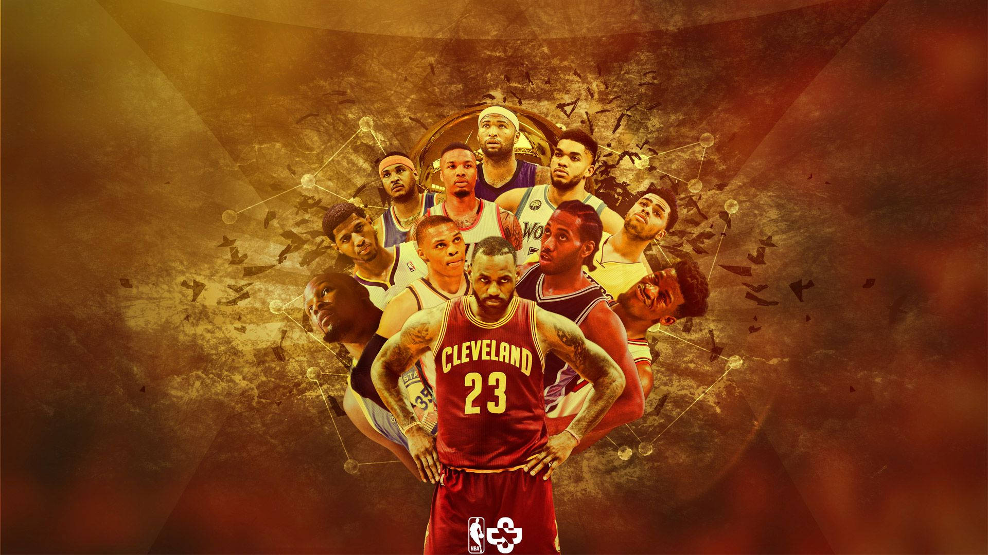 Gewoon geweldig NBA-wallpaper van alle NBA-supersterren.