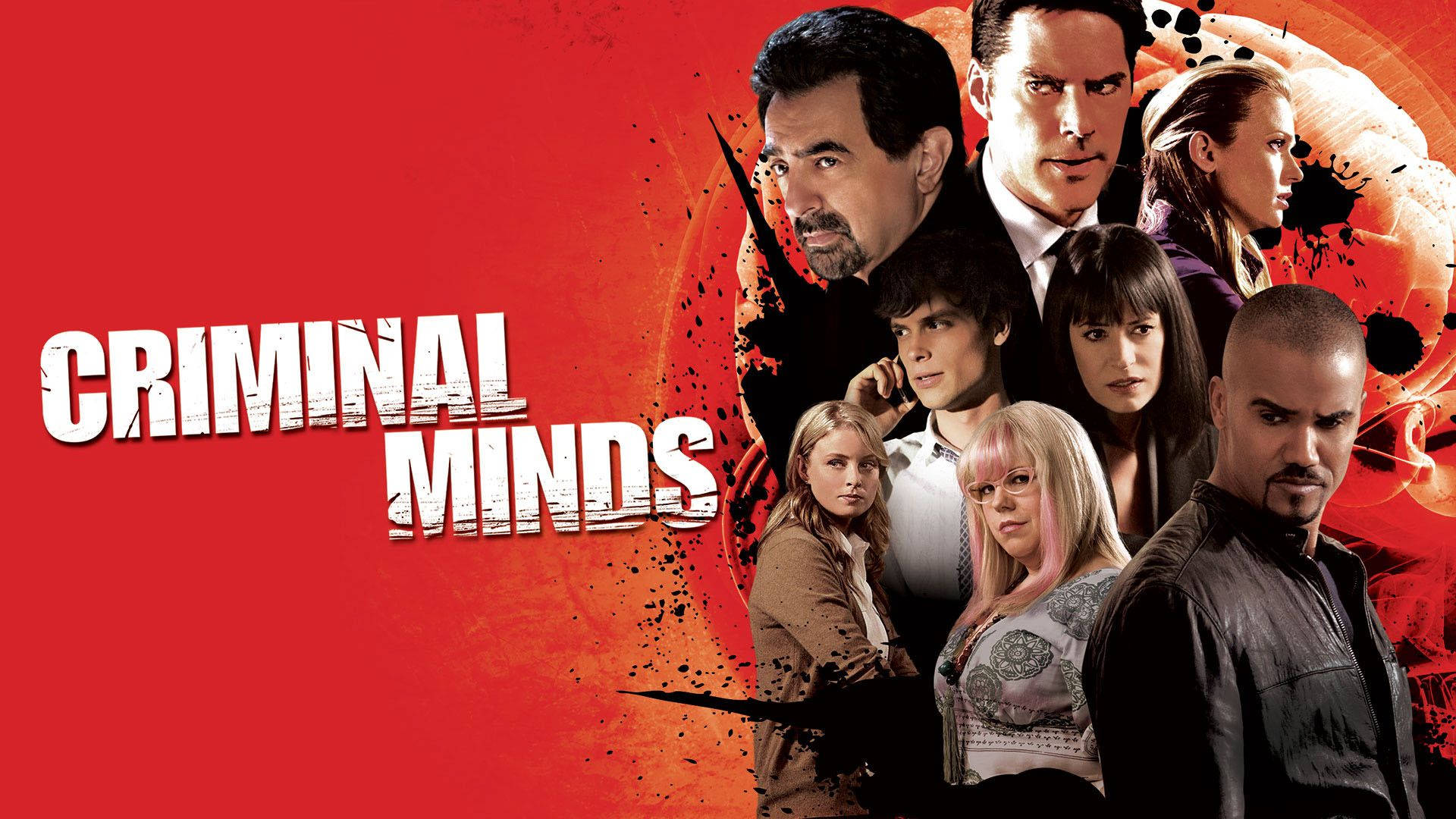 Póster de la serie de TV Criminal Minds con miembros del elenco en poses serias. — Entretenimiento Fondos de pantalla