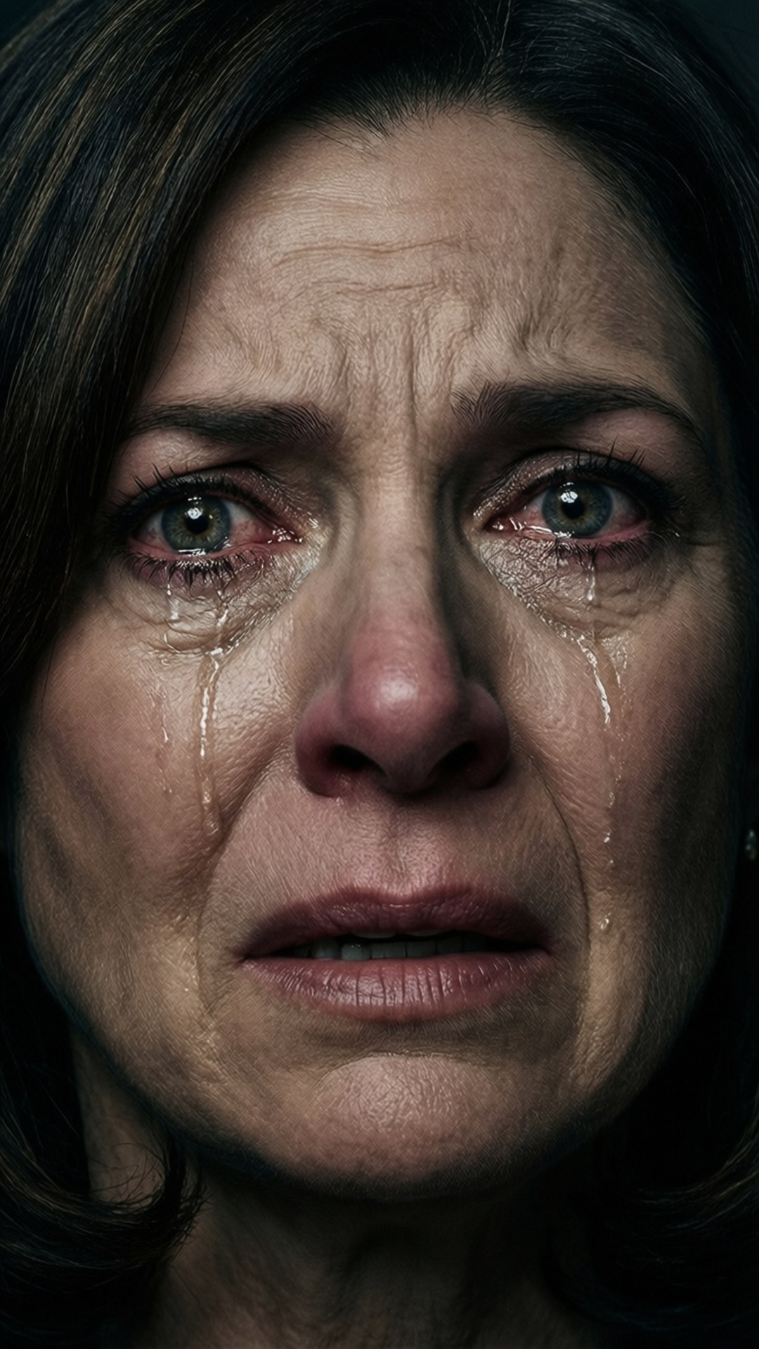 A close-up portrait of Olivia Pope in a moment of intense emotional pain. wallpaper