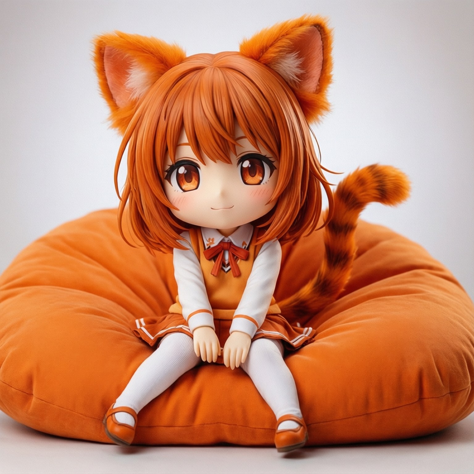 Fondo de pantalla de Adorable chibi Umaru dressed as an orange cat, playful and cute