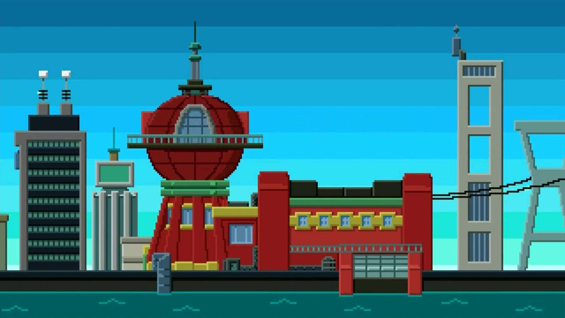 Planet Express 8-bittinen taustakuva