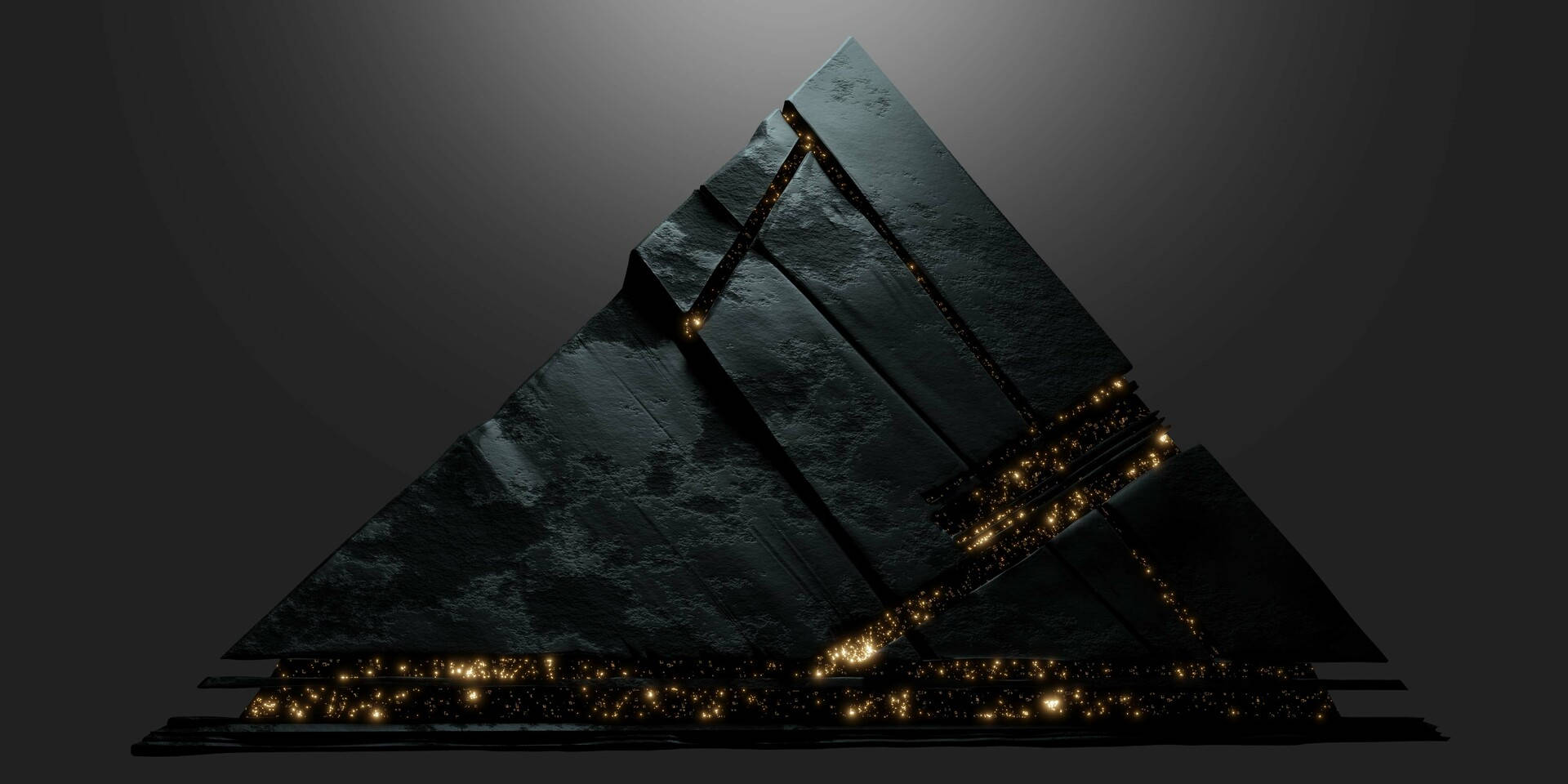 Felsenartigeschwarze Pyramide Wallpaper