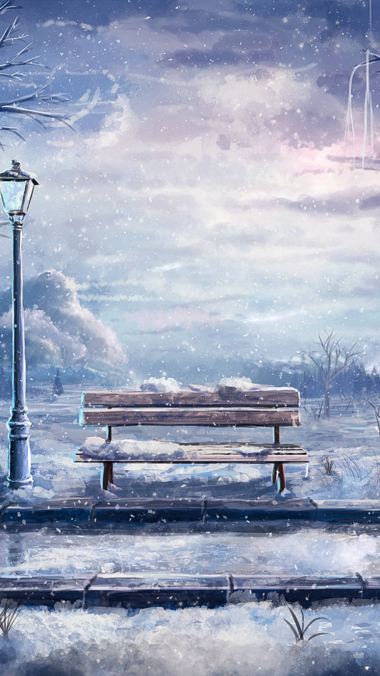 Winterhandybank Wallpaper