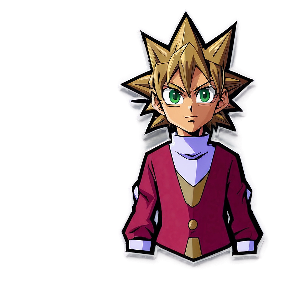 Personaje de anime con cabello rubio puntiagudo, ojos verdes usando chaqueta roja sobre fondo púrpura — Jakku Fondos de pantalla