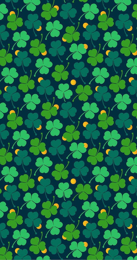 Shamrock-Muster Tapete