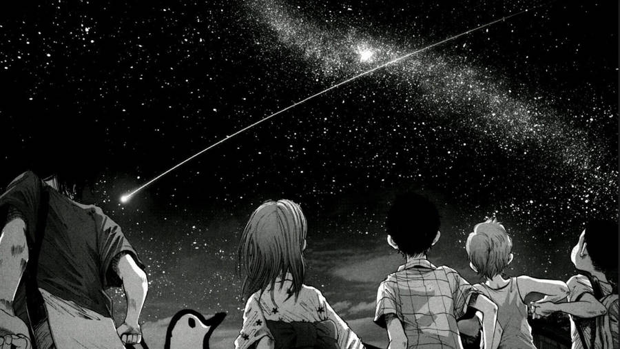 Anime Folk Illustrasjon bakgrunnsbilde.