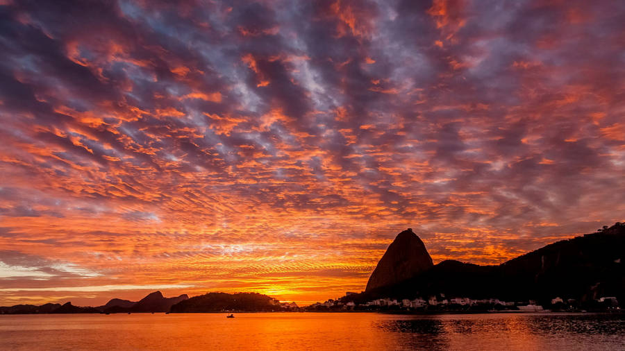 Wallpaper Awan Stratocumulus Rio de Janeiro.