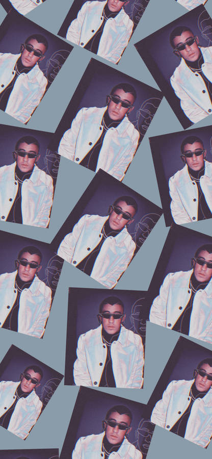 VariosFondos de Pantalla de Bad Bunny con la Misma Fotografía.