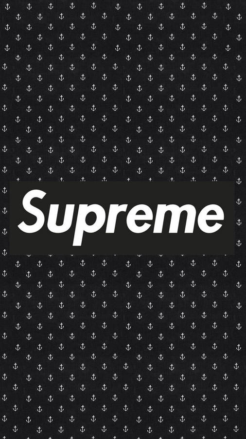 Supreme Merke I Svart Og Hvit bakgrunn