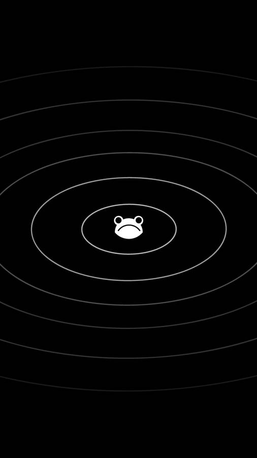 Preview wallpaper frog, waves, circles, art, minimalism