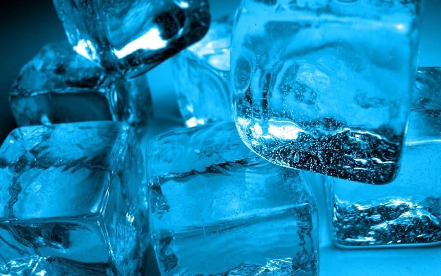 Cubosde Gelo Azul Frio.