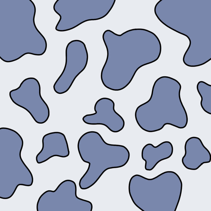Cow Print Pattern Blueand Gray