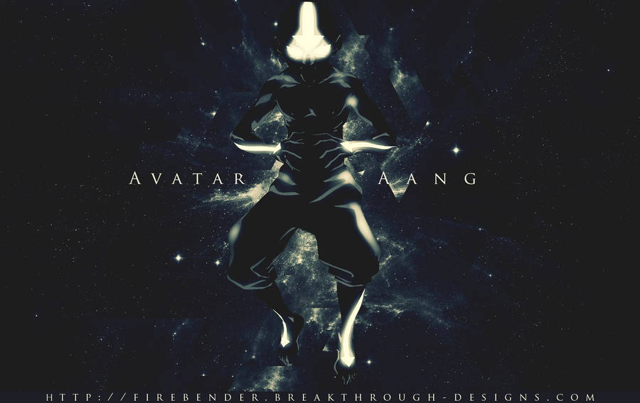 Fond d'écran sombre d'Aang dans l'État d'Avatar d'Avatar Le Dernier Maître de l'Air.