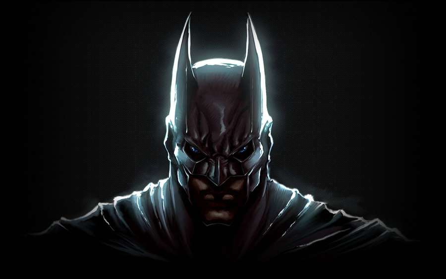 Wallpaper wajah Batman Sang Ksatria Kegelapan.