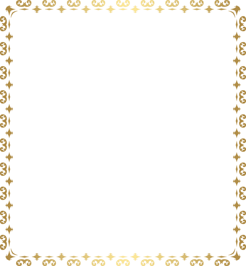 Elegant Blue Gold Frame Design