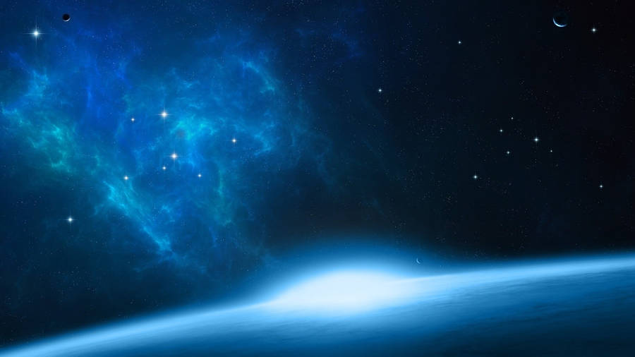 Fond d'écran espace extérieur bleu fantastique