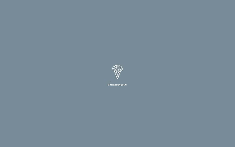 Minimalistisches Eiscreme-Gehirn Konzept Wallpaper