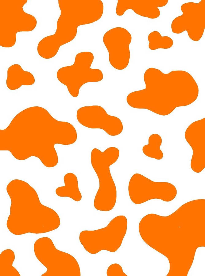 Fond d'écran impression de vache orange