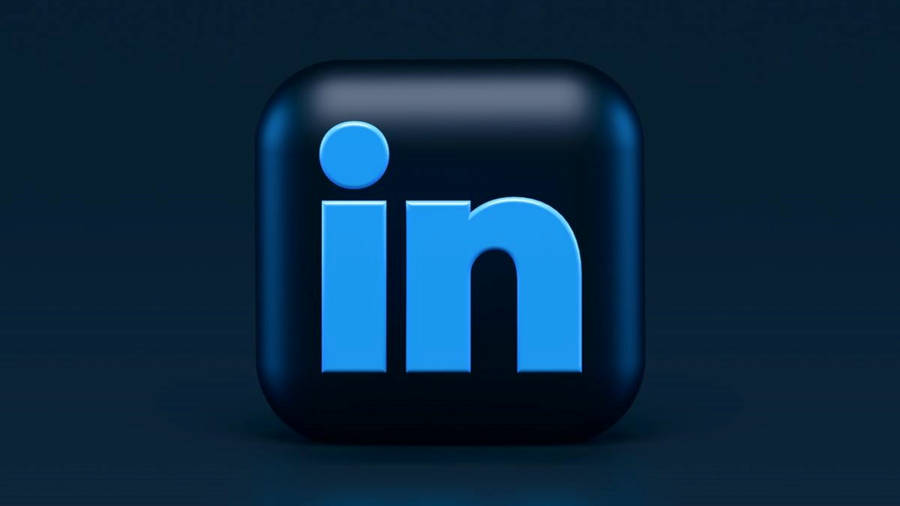 Cubo 3D Navy do LinkedIn