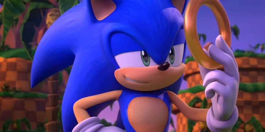 Sonic Segurando Anel Dourado