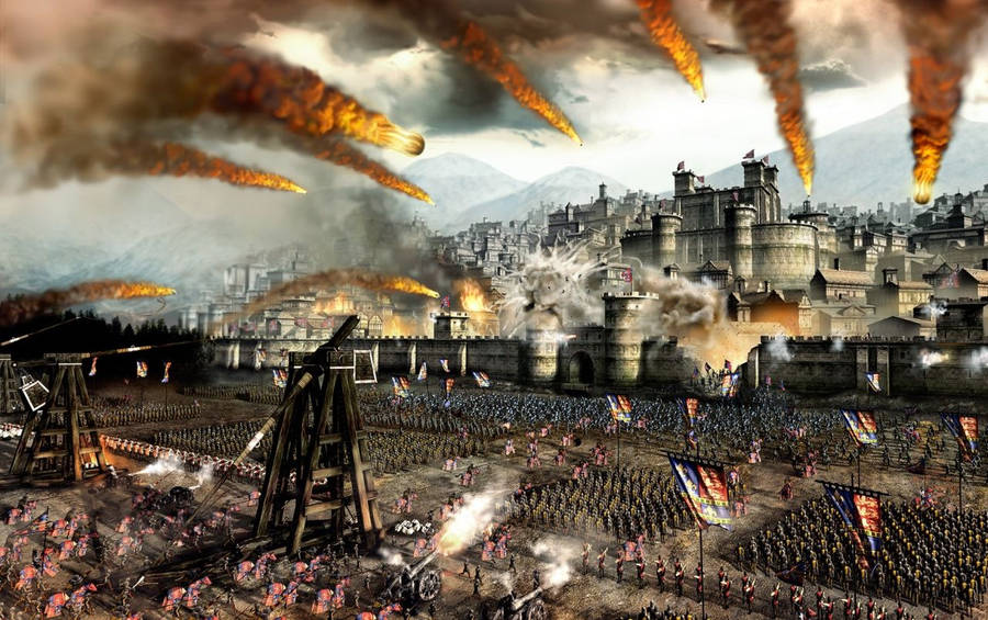 Middeleeuwse 2 Total War vuurballen wallpaper