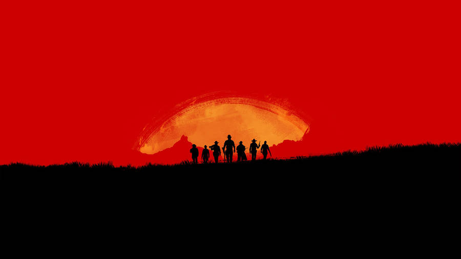 OLED 4K Red Dead Redemption 2-Silhouetten
