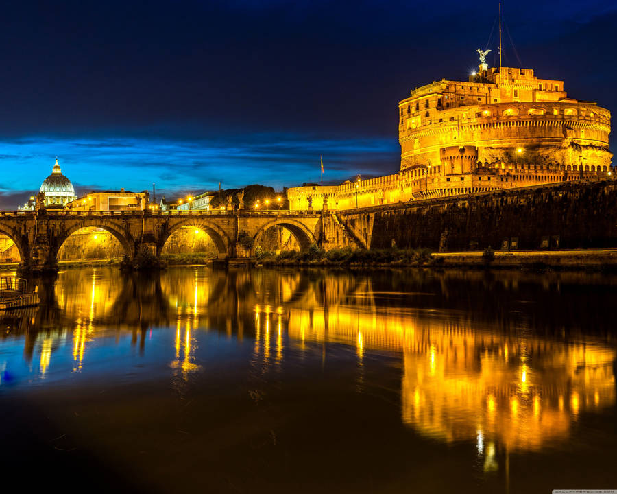 Fond d'écran HD du Ponte Sant'Angelo en Italie.