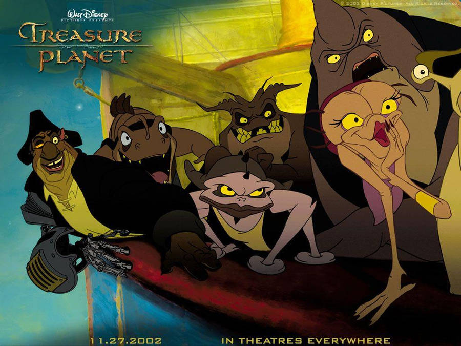 Skräddarsyddrymdtapet till datorn eller mobilen med Treasure Planet Space Pirates.