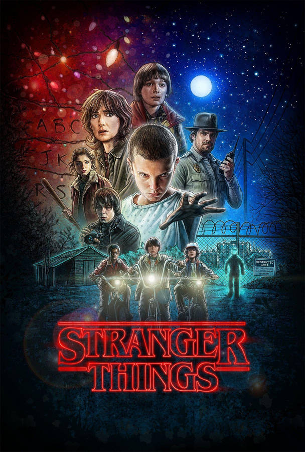 Poster numérique animé de Stranger Things.