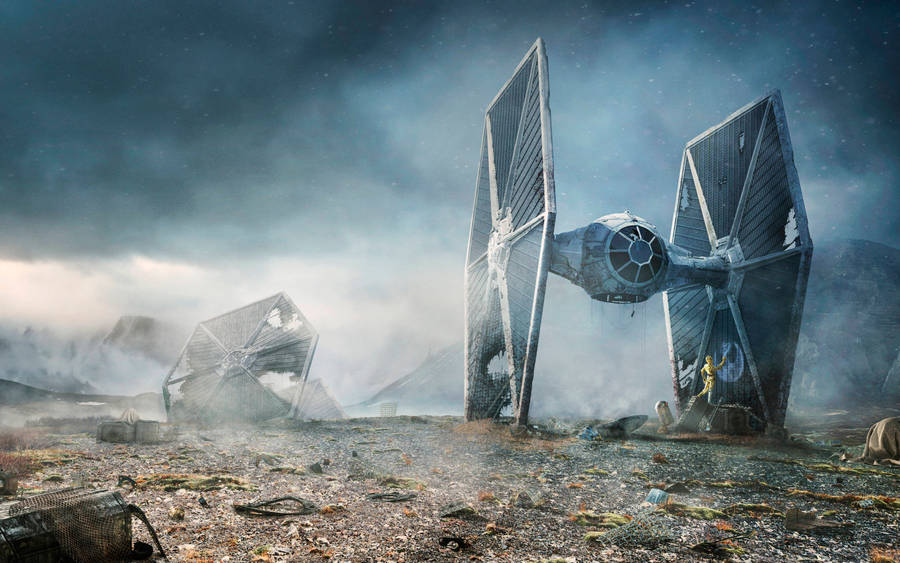 6400x4000 TIE fighter Star Wars 5K Wallpaper