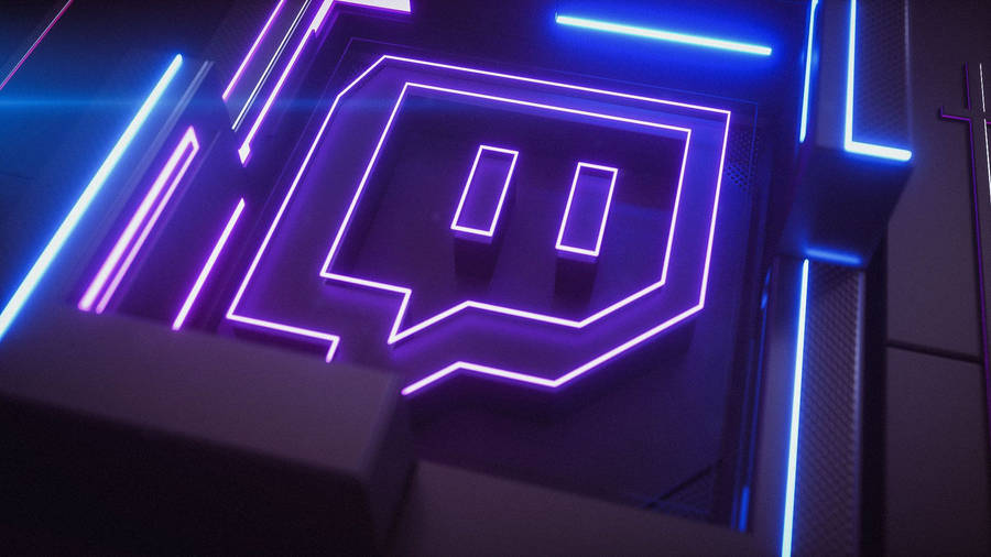 Twitch neon logo bakgrunn