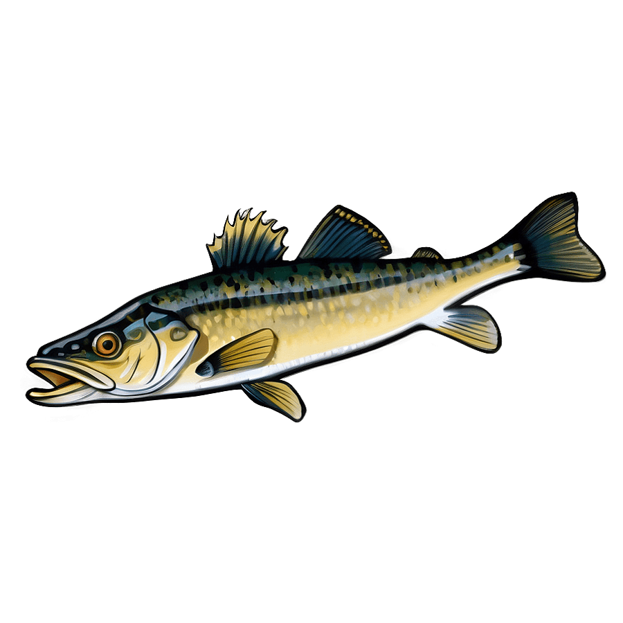 Walleye Illustration PNG lca