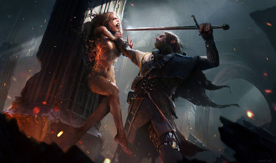 Kult The Witcher Geralt og Bruxa bakgrunn