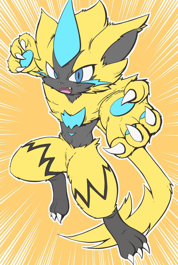 Zeraora Gul Æstetisk Attack Opsætning Symmetriske Diamanter.