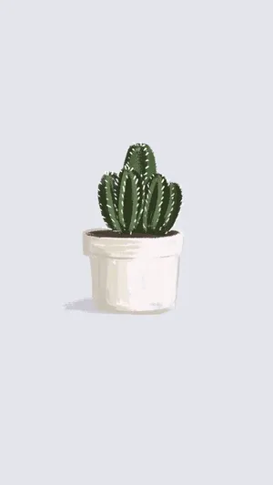 Enunik Kaktus Som Symboliserar Styrka Och Motståndskraft Trots Alla Odds. Wallpaper