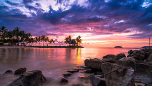 5120x2880 beach wallpaper desktop beach resort sunset 5120×2880 - Top