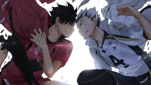 Bokutoe Kuroo Di Haikyuu Aesthetic Wallpaper