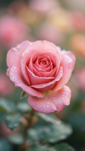 A beautiful pink rose wallpaper for February romance.